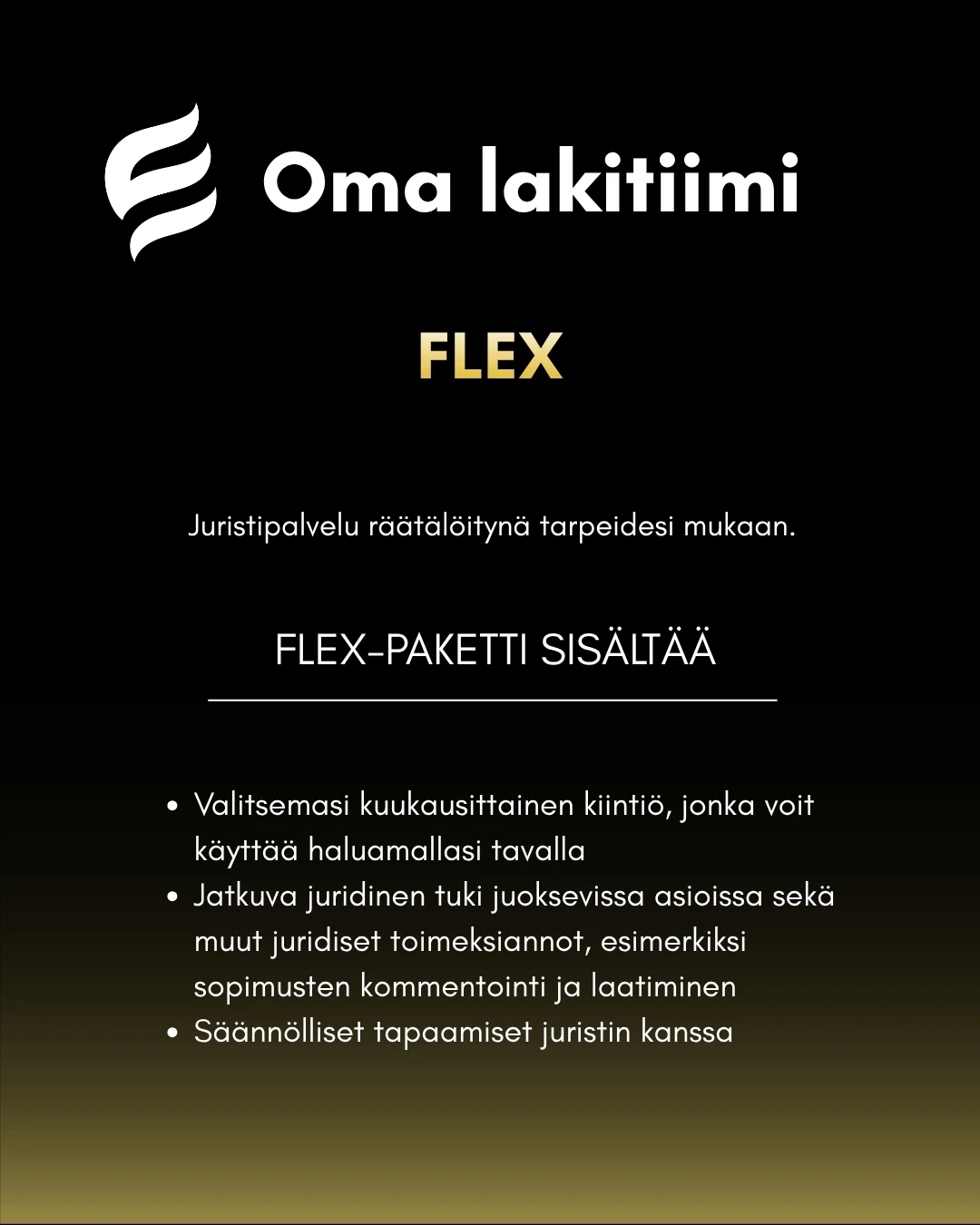 Flex-tilausmallin palvelukuvaus
