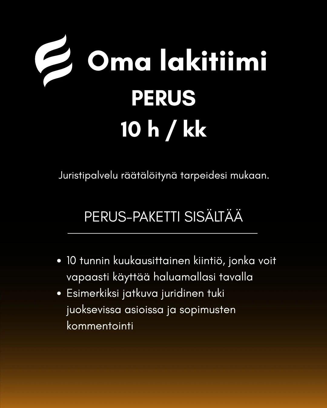 Perus-tilausmallin palvelukuvaus