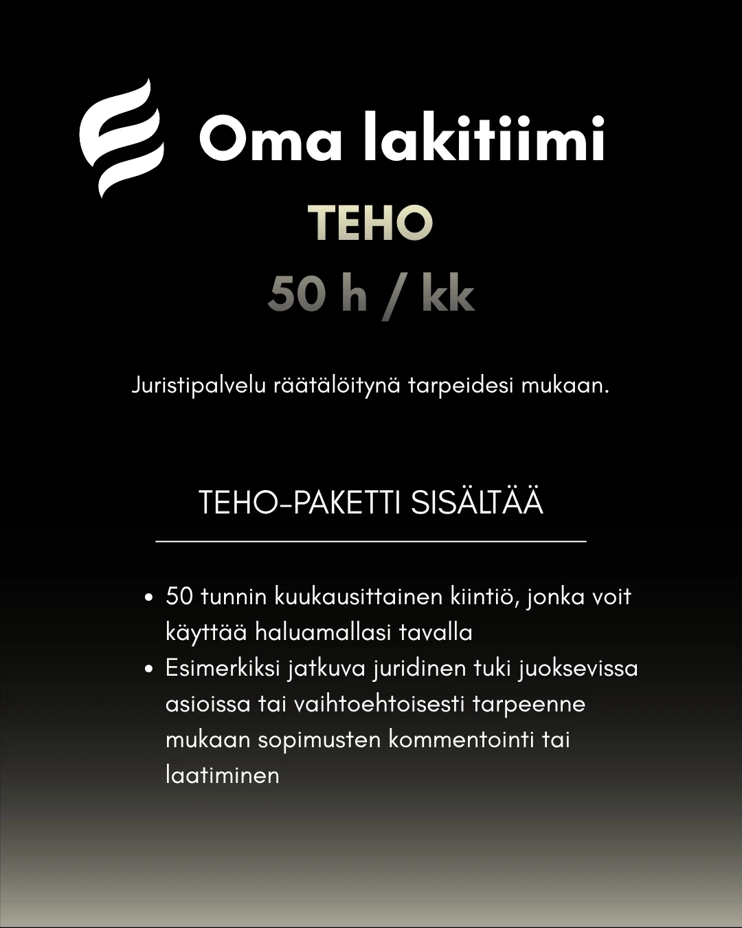 Teho-tilausmallin palvelukuvaus