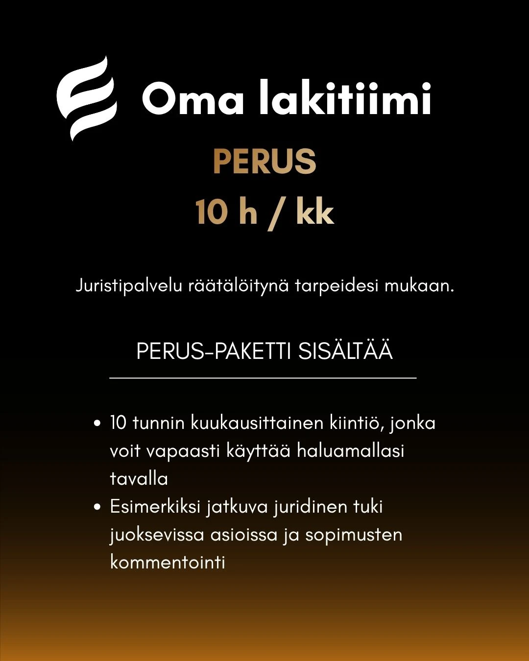 Perus-tilausmallin palvelukuvaus