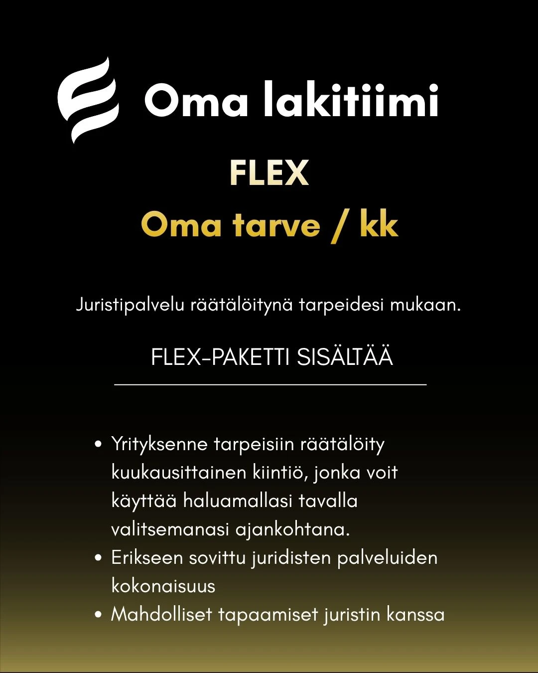 Flex-tilausmallin palvelukuvaus